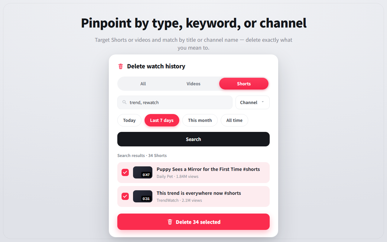 Filtering by content type